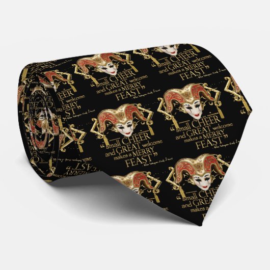 Comedy of Errors Feast Quote (Gold Version) Stropdas (Opgerold)