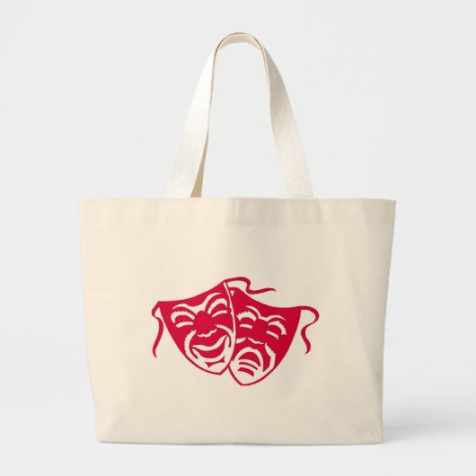 Comedy of tragedie 3 grote tote bag (Voorkant)
