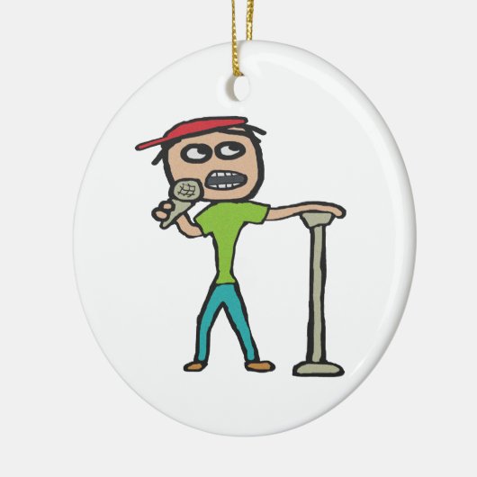 Comedy opstaan keramisch ornament (Links)