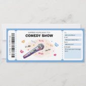 Comedy Show Cadeaubon, Stand Up Comedy Ticket Kaart (Voorkant)