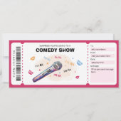 Comedy Show Cadeaubon, Stand Up Comedy Ticket Kaart (Voorkant)