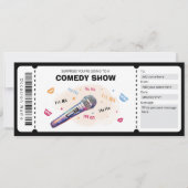 Comedy Show Cadeaubon, Stand Up Comedy Ticket Kaart (Voorkant)