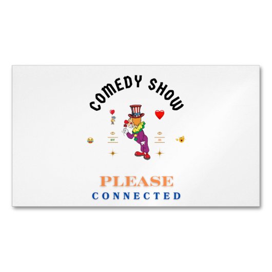 COMEDY SHOW MAGNETISCH VISITEKAARTJE (Voorkant)