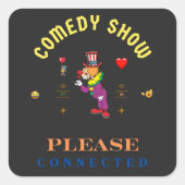 COMEDY SHOW VIERKANTE STICKER (Voorkant)