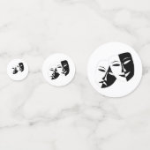 Comedy Tragedie Black en White Theater Mask Confetti (Achterkanten)