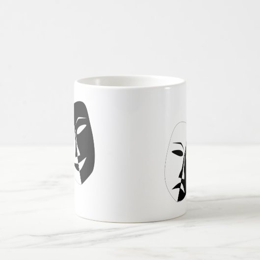 Comedy Tragedie Black en White Theater Mask Koffiemok (Center)