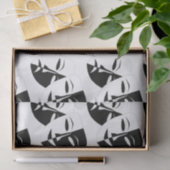 Comedy Tragedie Black en White Theater Mask Tissu Tissuepapier (Geschenk)