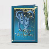 Comedy Tragedie Blue Theater Mask Birthday Card Kaart (Voorkant)
