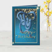 Comedy Tragedie Blue Theater Mask Birthday Card Kaart (Gele Bloem)