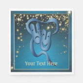 Comedy Tragedie Blue Theater Mask Custom Servet (Voorkant)