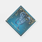 Comedy Tragedie Blue Theater Mask Custom Servet (Hoek)