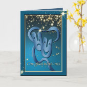 Comedy Tragedie Blue Theater Mask Gefeliciteerd Kaart (Gele Bloem)