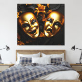 Comedy & tragedie canvas afdruk (Insitu (Slaapkamer))