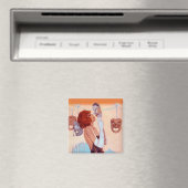 COMEDY & TRAGEDIE DRAMA MASKERS Glamour Meisje Mag Magneet (Insitu (Vaatwasser))