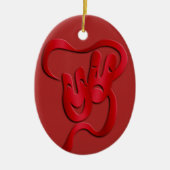 Comedy tragedie drama theater kerstversiering keramisch ornament (Voorkant)