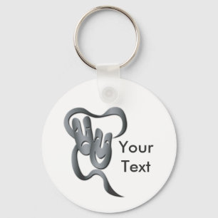 Comedy Tragedie Gray Theater Mask Sleutelhanger