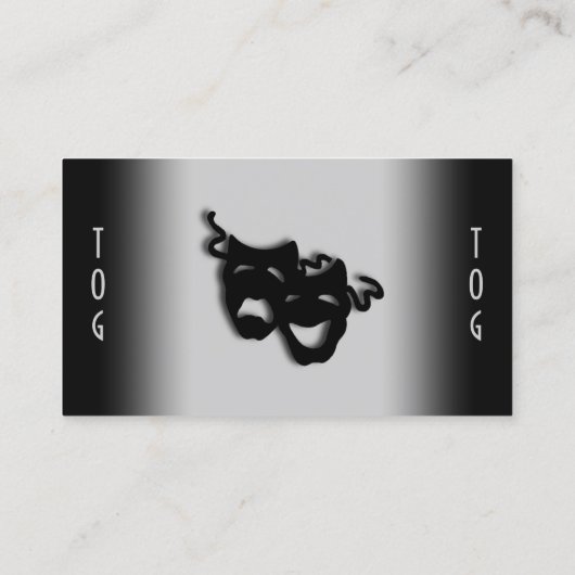 Comedy Tragedie Griekse zwarte maskers Visitekaart Visitekaartje (Achterkant)