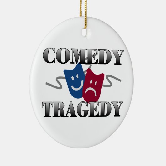 Comedy Tragedie Keramisch Ornament (Rechts)