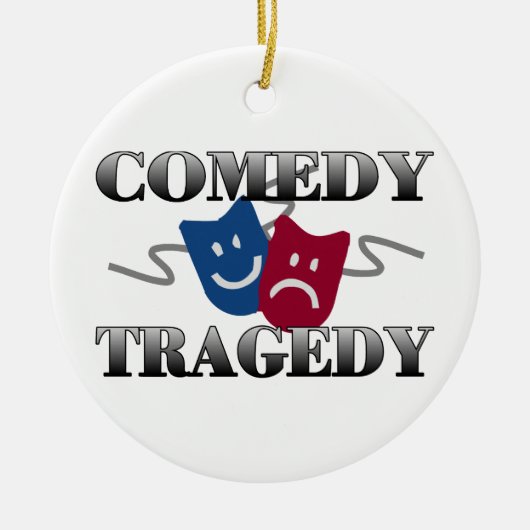 Comedy Tragedie Keramisch Ornament (Voorkant)