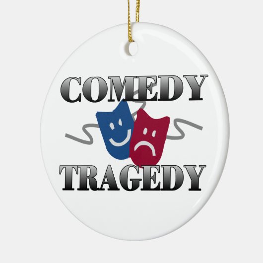 Comedy Tragedie Keramisch Ornament (Links)