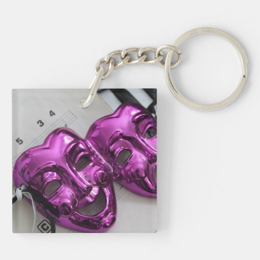Comedy Tragedie Mask Sleutelhanger (Achterkant)