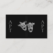 Comedy Tragedie maskeert Visitekaartje theater (Achterkant)