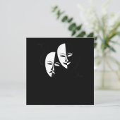 Comedy tragedie maskers Actor Gift Bedankkaart (Staand voorkant)