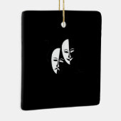 Comedy tragedie maskers Actor Gift Keramisch Ornament (Rechts)