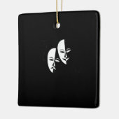 Comedy tragedie maskers Actor Gift Keramisch Ornament (Links)
