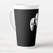 Comedy tragedie maskers Actor Gift Latte Mok (Linkerhoek)