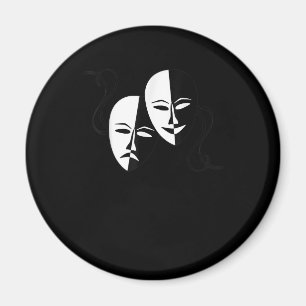 Comedy tragedie maskers Actor Gift Magneet