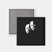 Comedy tragedie maskers Actor Gift Magneet (Voorkant / Achterkant)