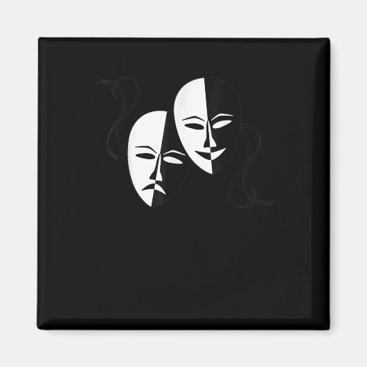 Comedy tragedie maskers Actor Gift Magneet (Voorkant)