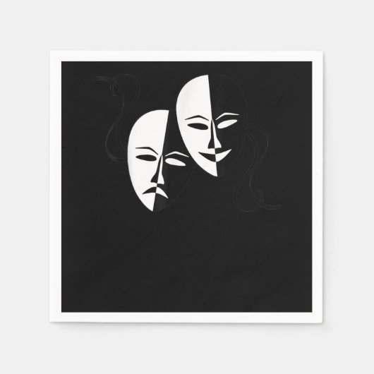 Comedy tragedie maskers Actor Gift Servet (Voorkant)