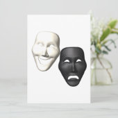 Comedy Tragedie-maskers Kaart (Staand voorkant)