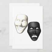 Comedy Tragedie-maskers Kaart (Voorkant / Achterkant)