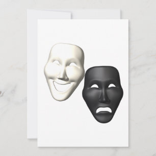 Comedy Tragedie-maskers Kaart
