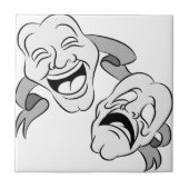 Comedy Tragedie-maskers Tegeltje (Voorkant)