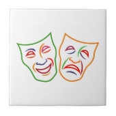Comedy Tragedie-maskers Tegeltje (Voorkant)