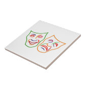 Comedy Tragedie-maskers Tegeltje (Zijkant)