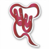 Comedy Tragedie Red Theater Mask Sticker (Voorkant)