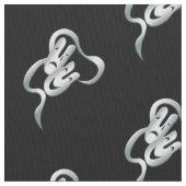 Comedy Tragedie Silver Black Fabric Stof (Close Up)