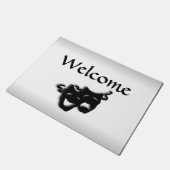 Comedy Tragedie Silver Theater Maskers Deurmat (Schuin)