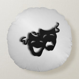 Comedy Tragedie Silver Theater Maskers Rond Kussen