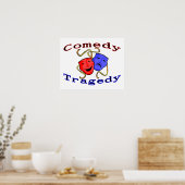 Comedy Tragedie Theater Maskers Poster (Keuken)
