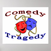Comedy Tragedie Theater Maskers Poster (Voorkant)