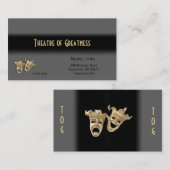 Comedy Tragedy Greek Masks Theater Business Card Visitekaartje (Voorkant / Achterkant)