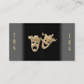 Comedy Tragedy Greek Masks Theater Business Card Visitekaartje (Achterkant)