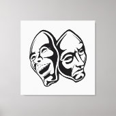 Comedy Tragedy masks masquerade still life art  Canvas Afdruk (Voorkant)