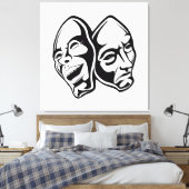 Comedy Tragedy masks masquerade still life art  Canvas Afdruk (Insitu (Slaapkamer))